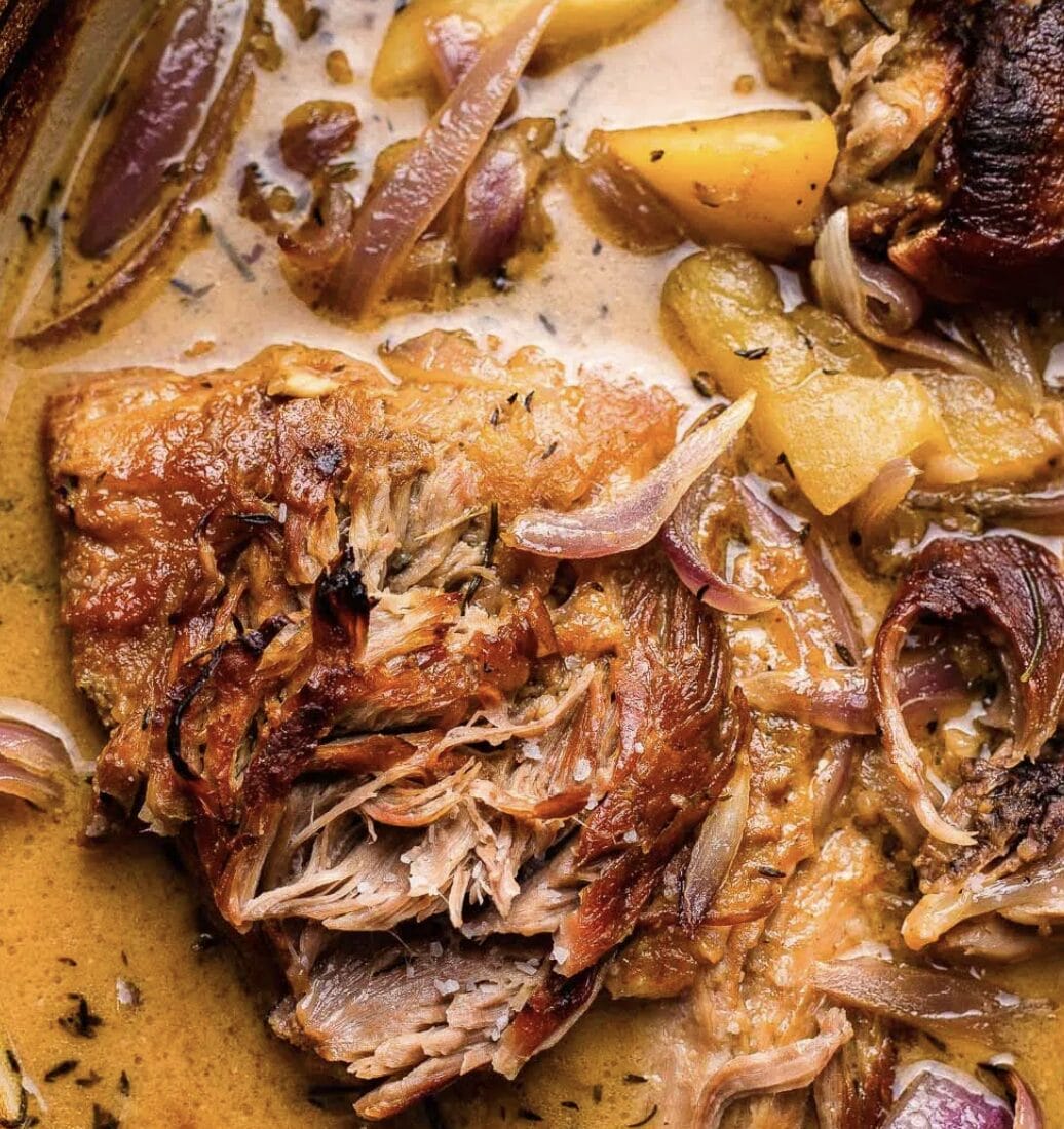 Apple cider braised pork