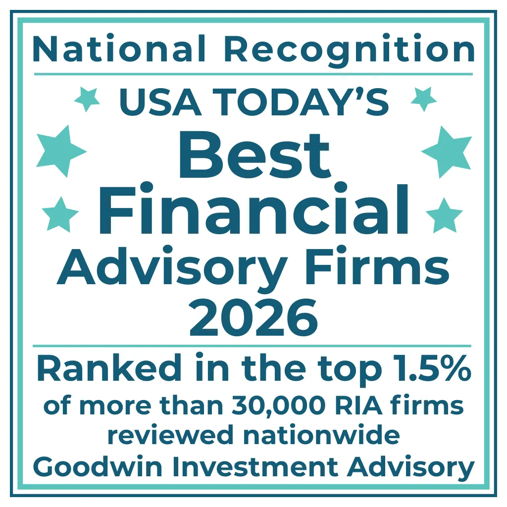 Goodwin Investment Advisory awarded USA TODAY’s Best Financial Advisory Firms 2026 badge, ranked in the top 1.5% of over 30,000 RIA firms nationwide